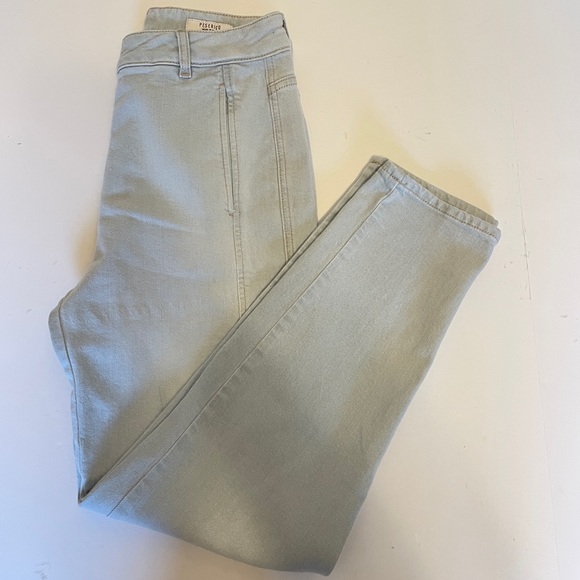 Peserico Slim jeans with maxi dart in bleach washed comfort denim sz 6 - Picture 5 of 16
